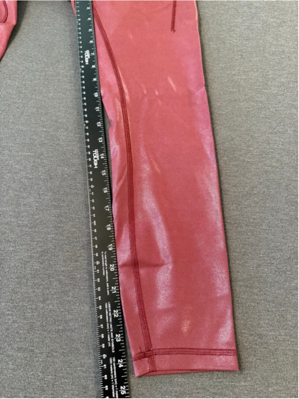 Lululemon Wunder Train High-Rise Tight 25" lmt edition Radiate Foil Red Merlot 8 - Picture 5 of 8